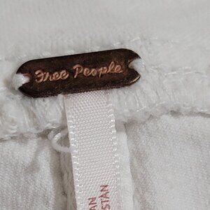 Free People Velvet White Crop Pant